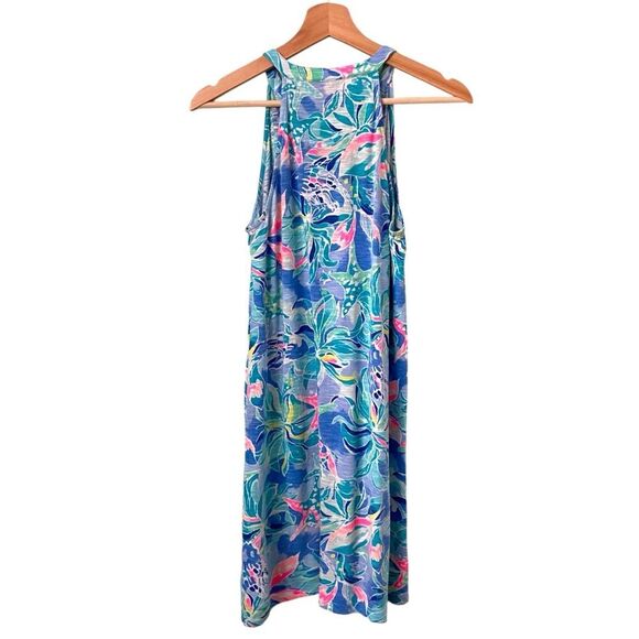 Lilly Pulitzer Shay Dress in Bennet Blue Celestial Seas in Size XS - Picture 5 of 10